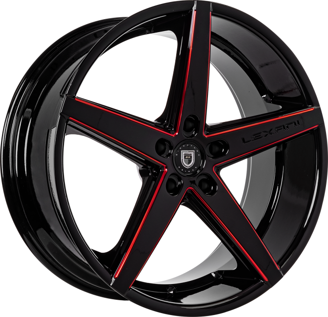 Lexani R-Four - Gloss Black with Red Accents